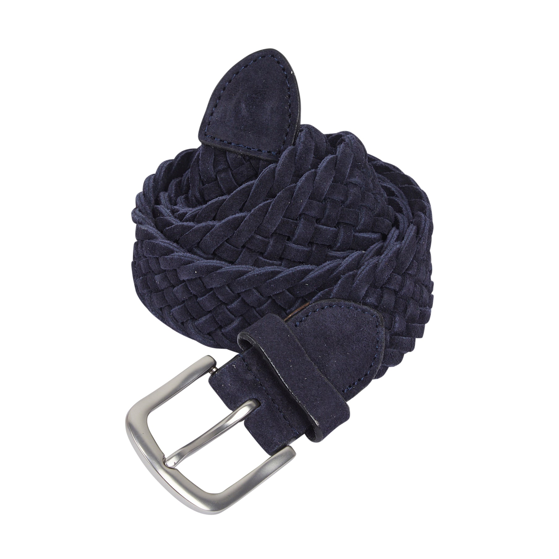 Kingston Suede Leather Woven Belts - Navy Kingston Suede Leather Woven Belts - Navy