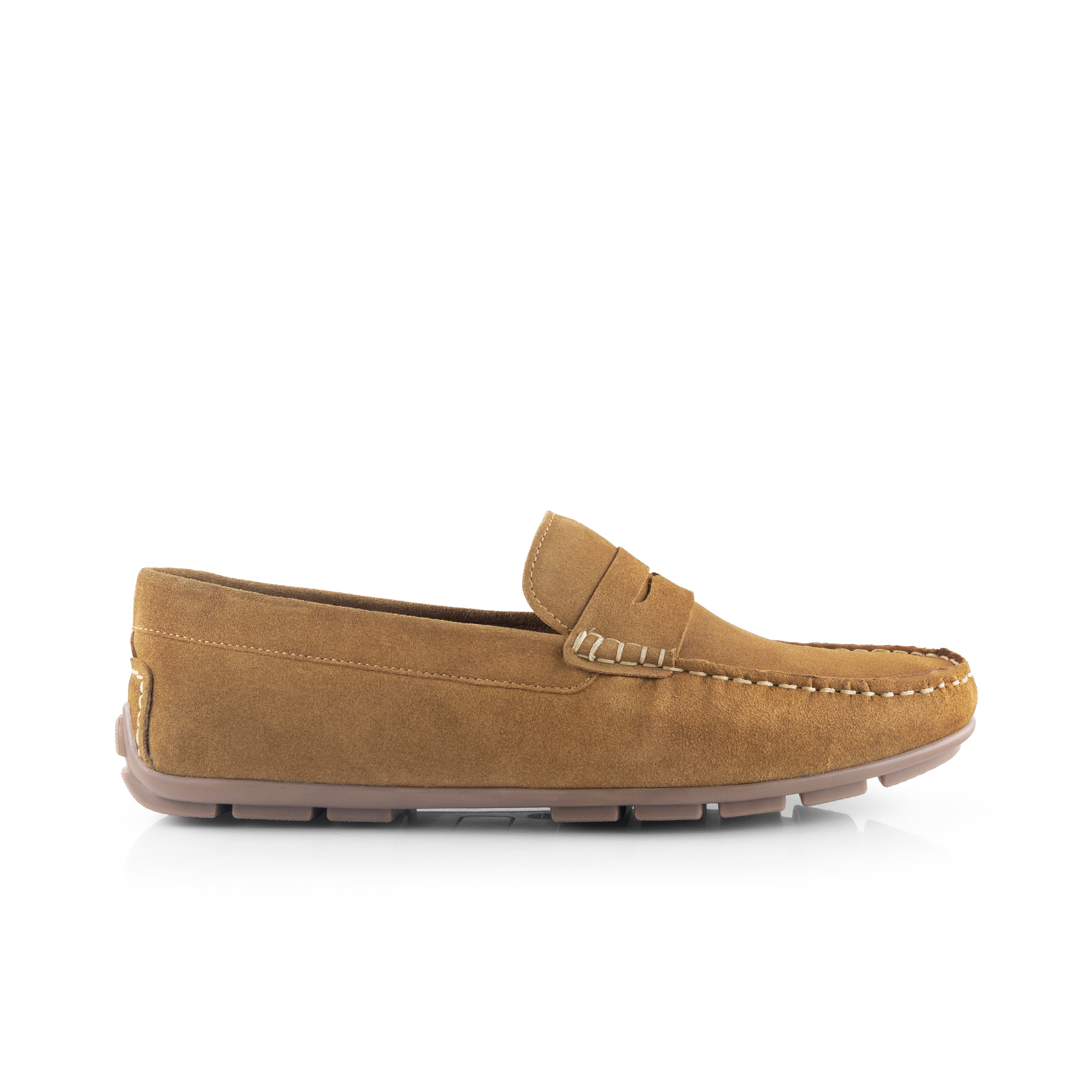 Bari Suede Leather Driving Loafers - Tan Bari Suede Leather Driving Loafers - Tan