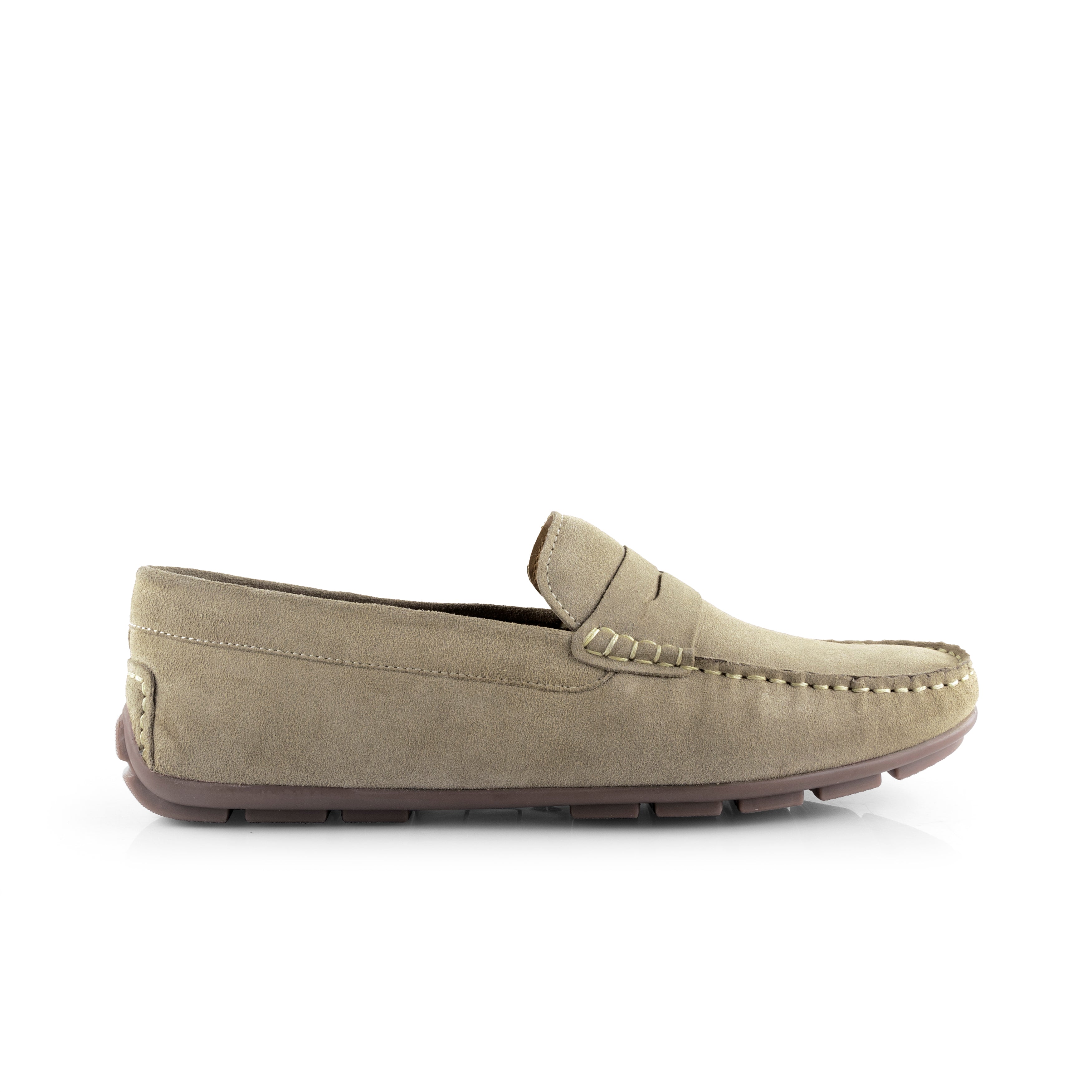 Bari Suede Leather Driving Loafers - Taupe Bari Suede Leather Driving Loafers - Taupe