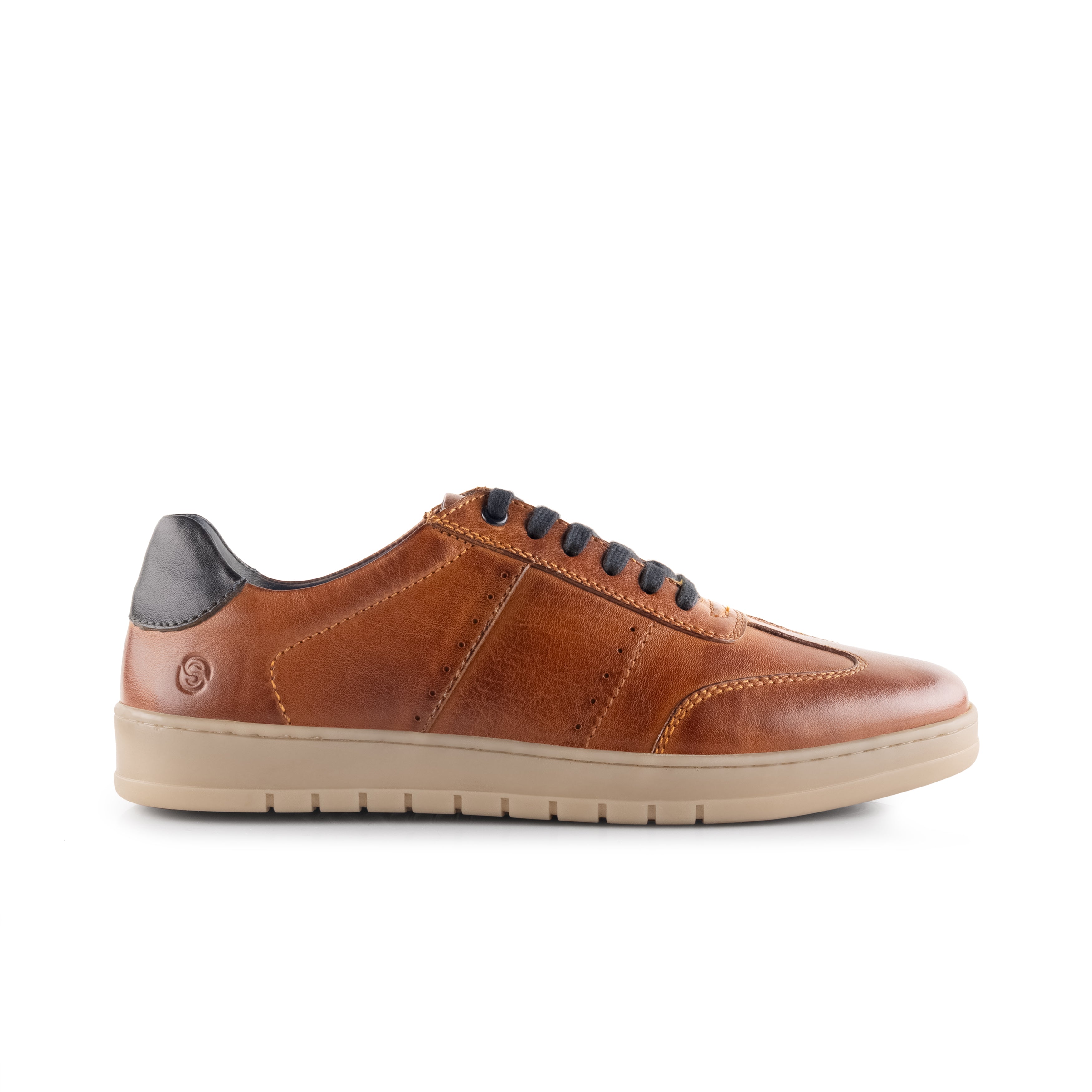 Marco Leather Smart Casual Trainers - Tan Marco Leather Smart Casual Trainers - Tan