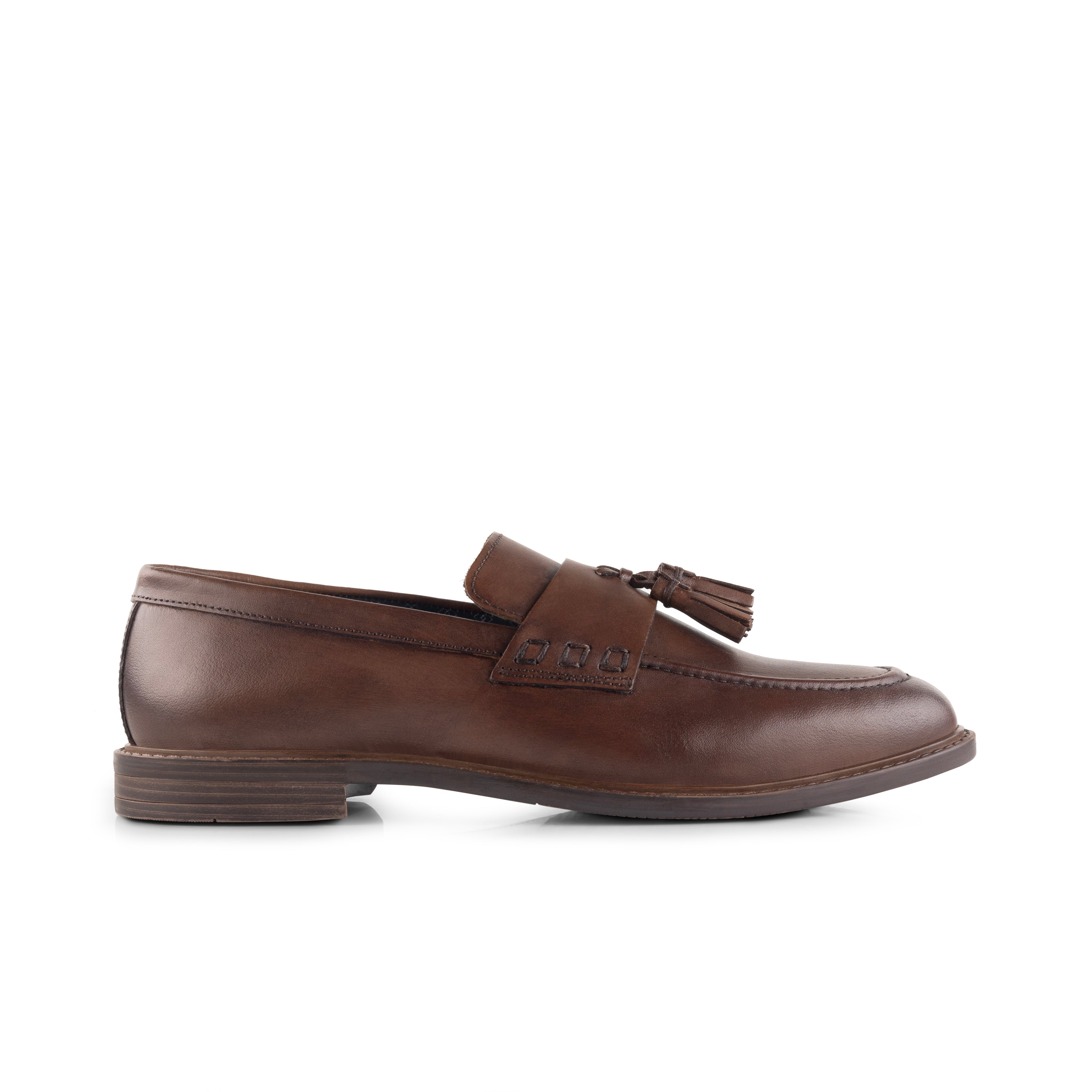 Charleston Brown Leather Tassel Loafer Charleston Brown Leather Tassel Loafer