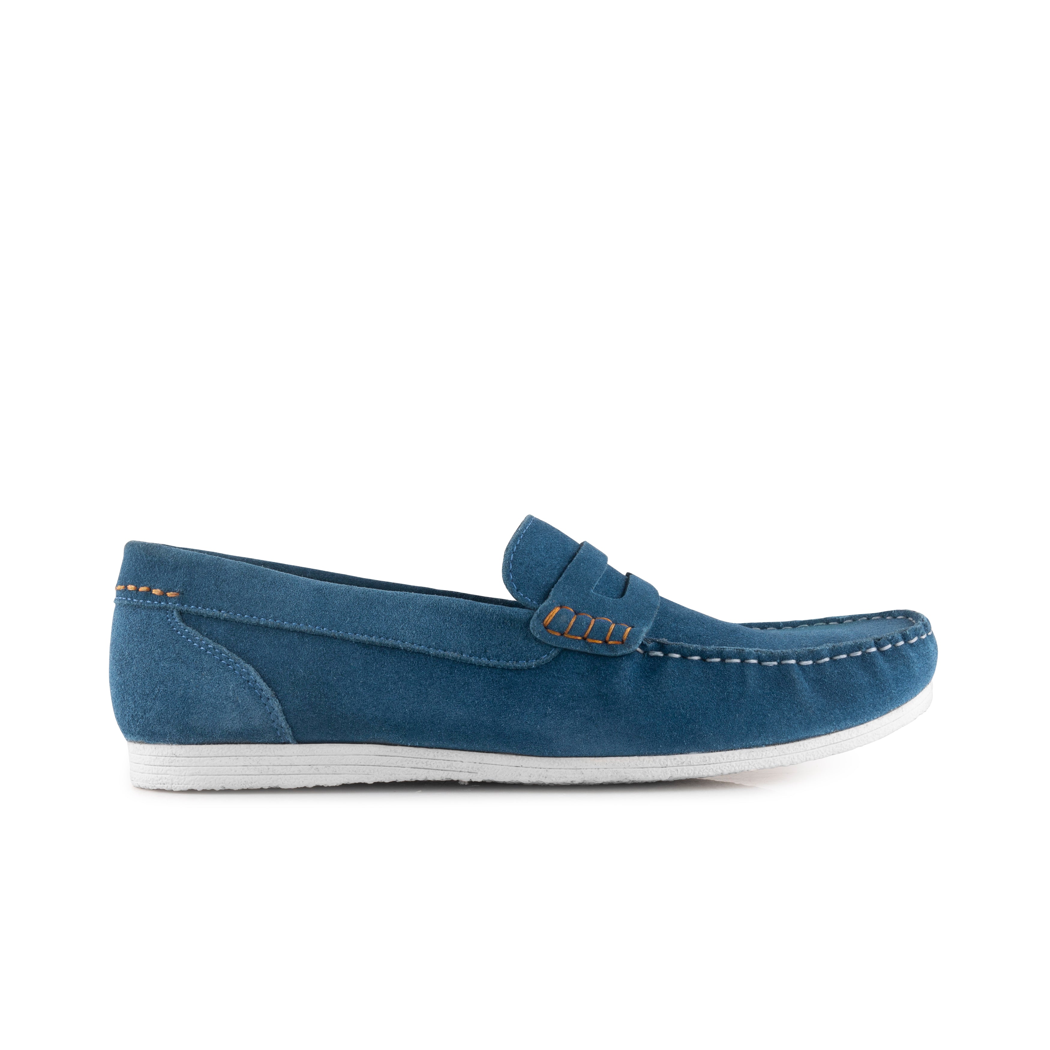 Stanhope Blue Suede Penny Loafer Stanhope Blue Suede Penny Loafer