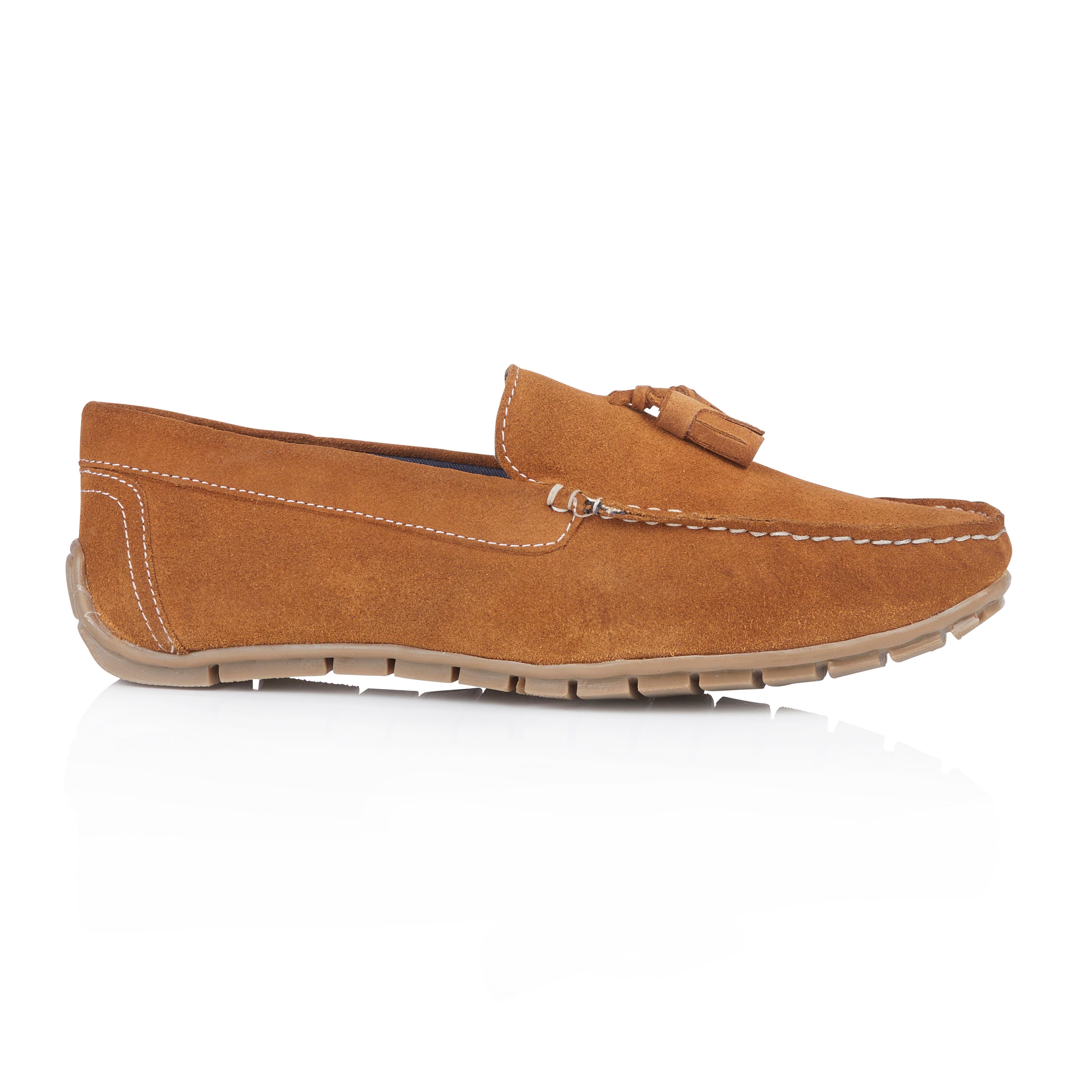 Monza Suede Leather Tassel Loafers - Tan Monza Suede Leather Tassel Loafers - Tan