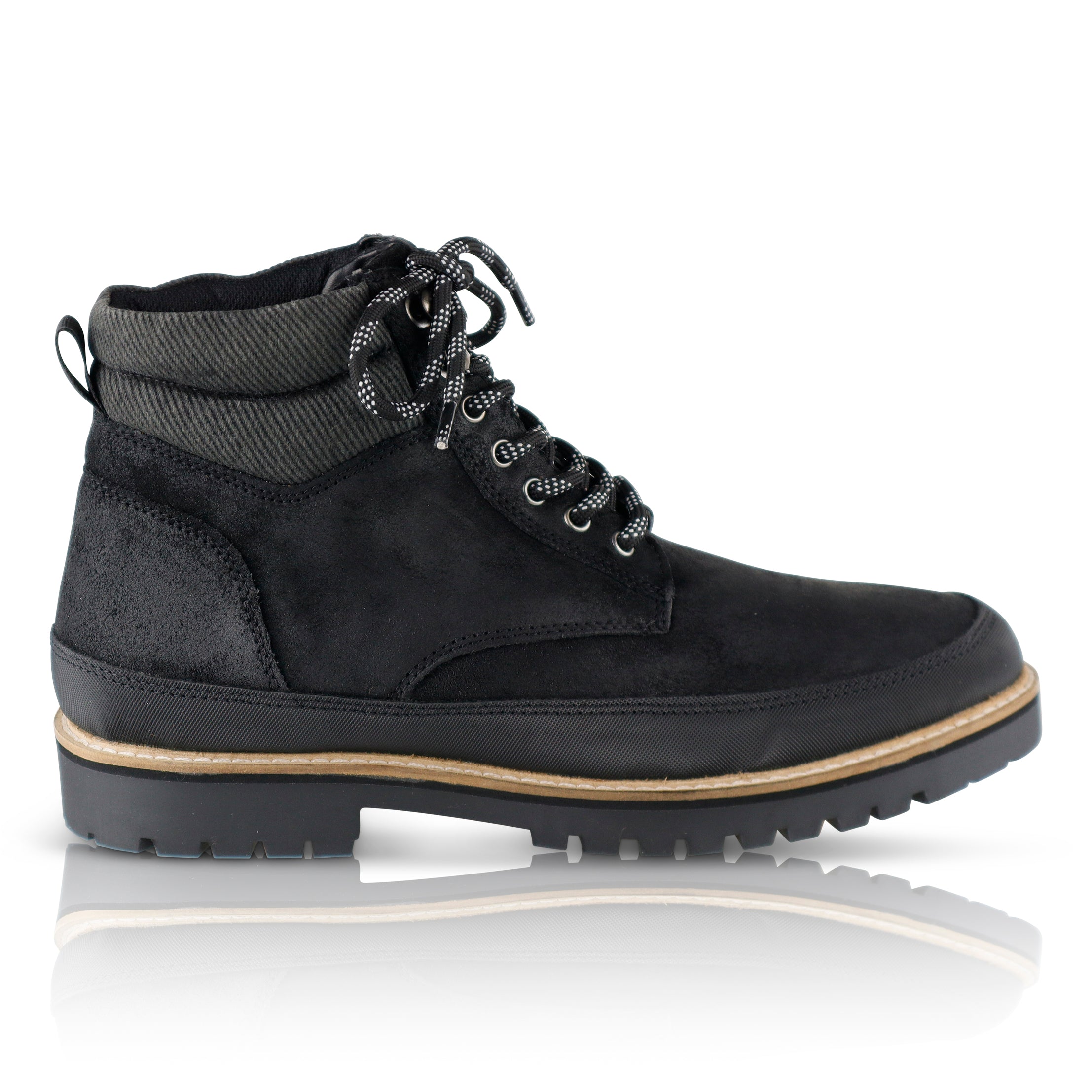Braben Suede Leather Hiker Boots - Black Braben Suede Leather Hiker Boots - Black