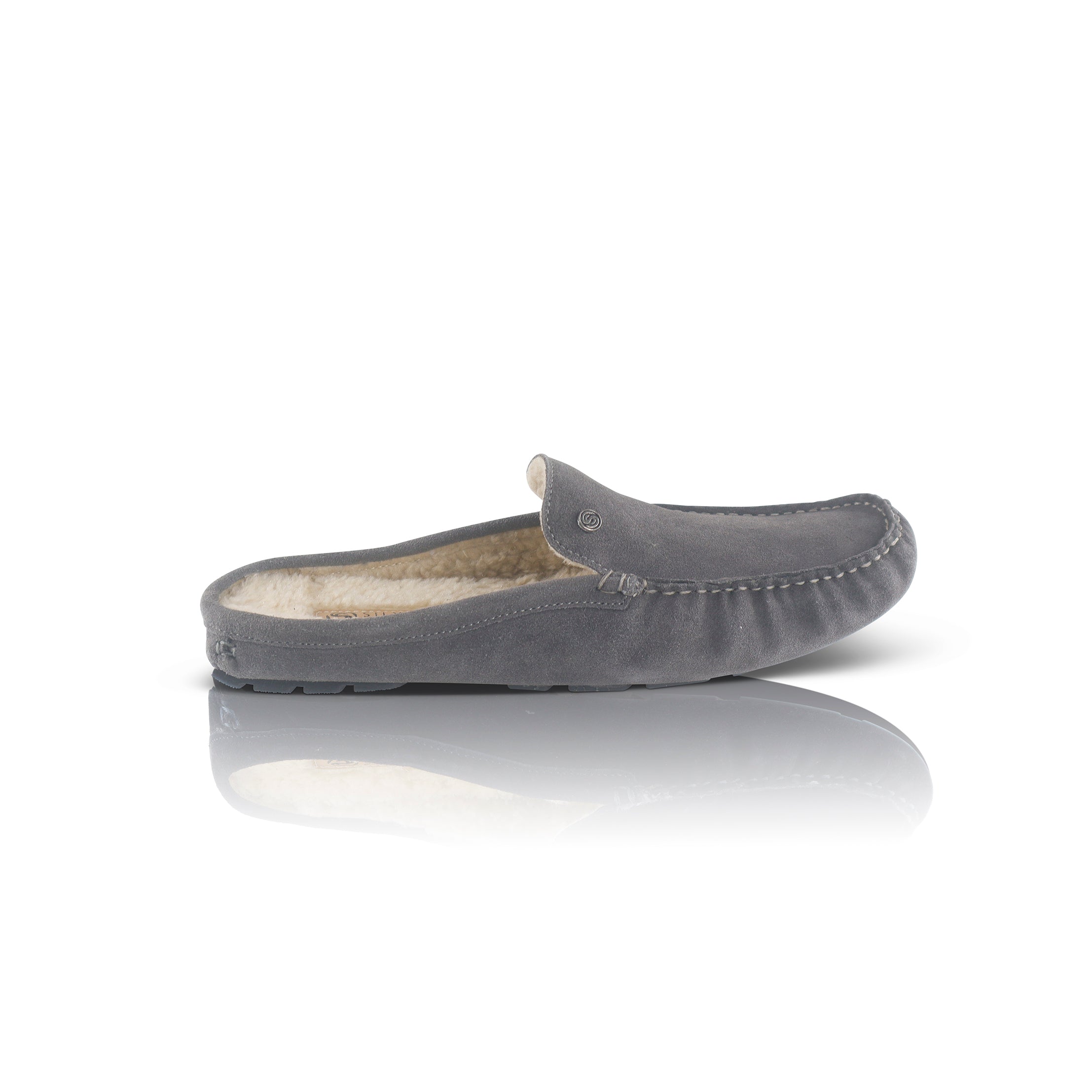 Walbrook Suede Leather Slippers - Grey Walbrook Suede Leather Slippers - Grey