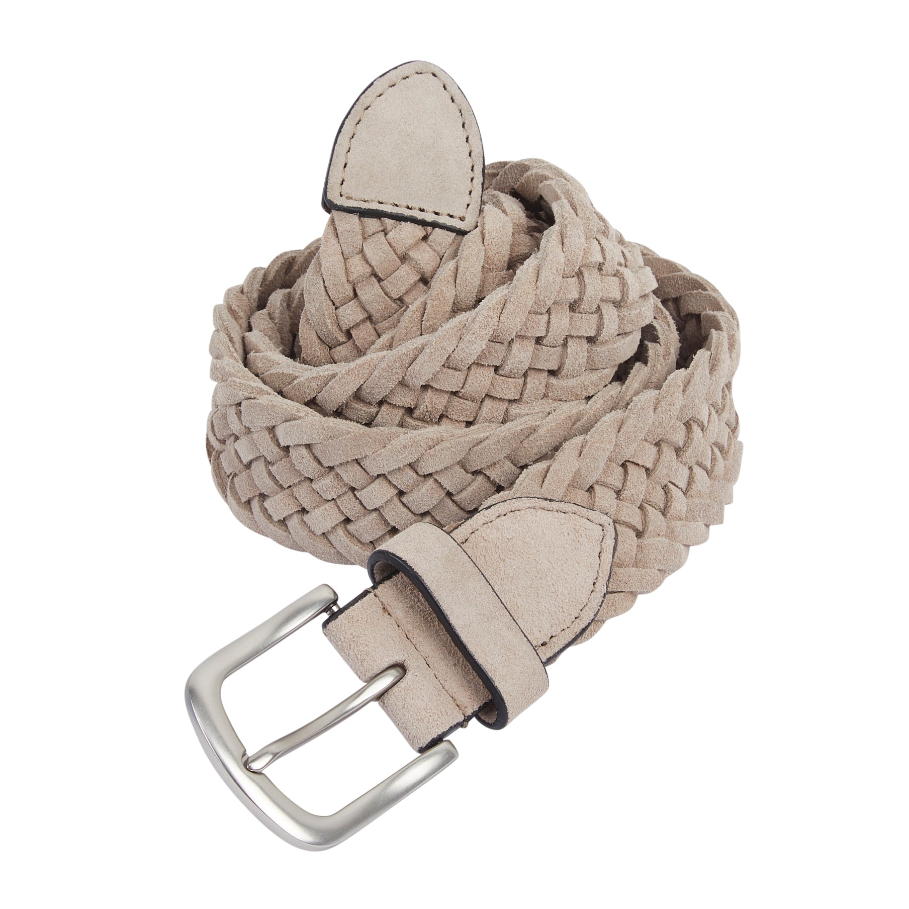 Kingston Suede Leather Woven Belts - Sand Kingston Suede Leather Woven Belts - Sand