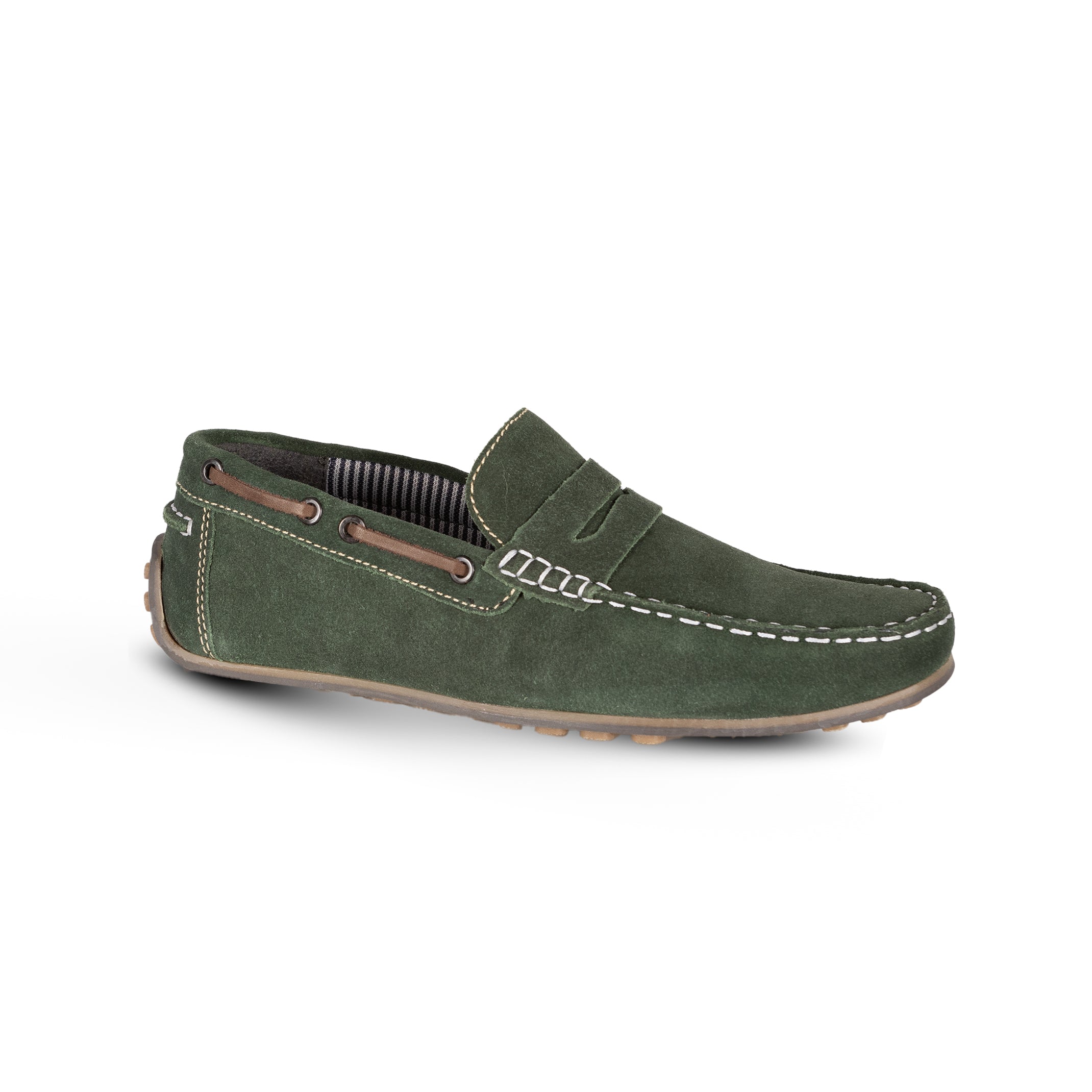 Lagonda Suede Leather Driving Loafers - Green Lagonda Suede Leather Driving Loafers - Green