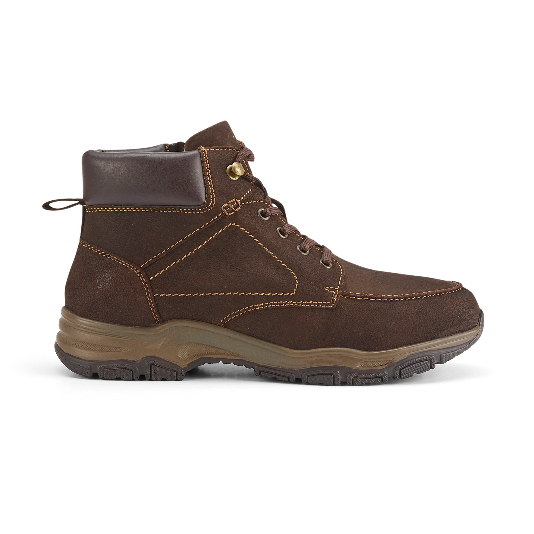 Brentford Nubuck Leather Lace Up  Boots - Brown Brentford Nubuck Leather Lace Up  Boots - Brown