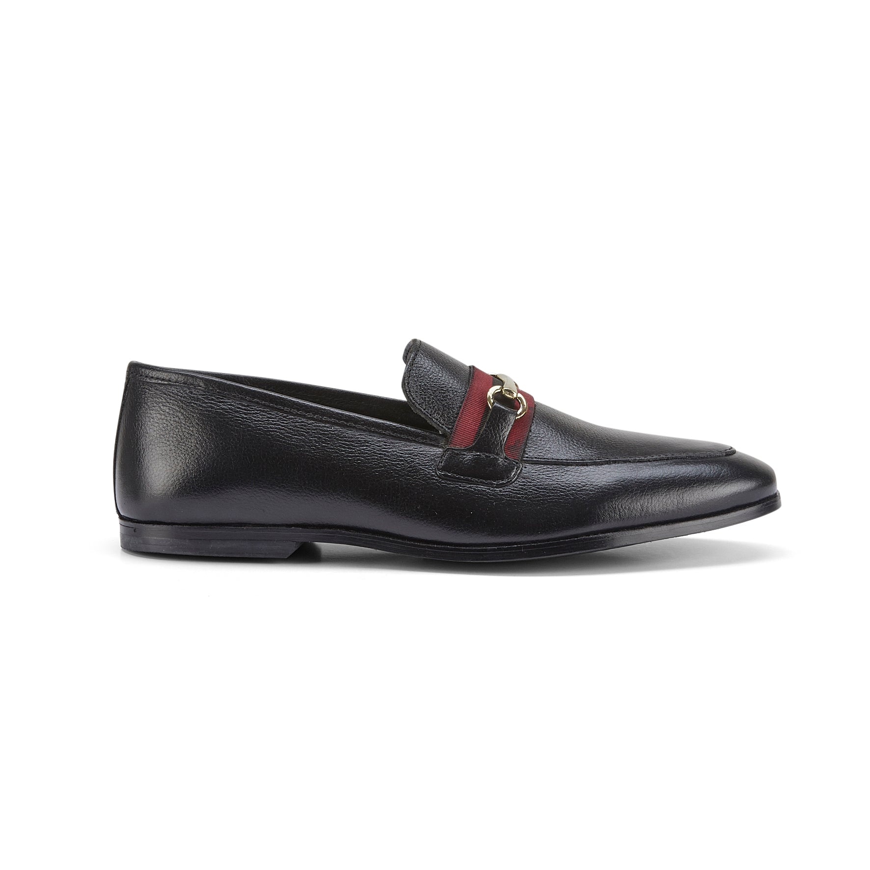 Edmonton Leather Metal Trim Loafers - Black Edmonton Leather Metal Trim Loafers - Black
