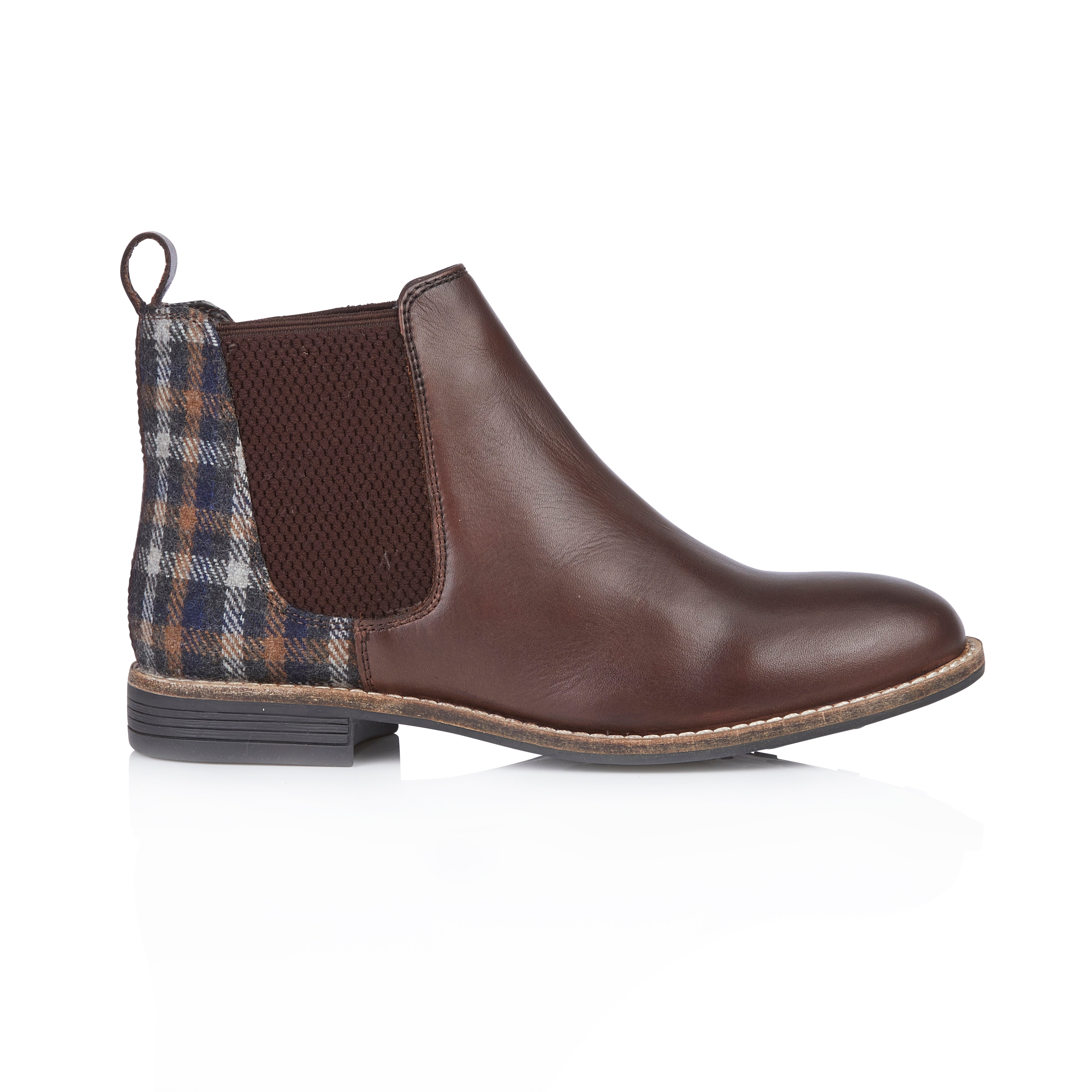 Sadie Leather Chelsea Boots - Brown Tweed Sadie Leather Chelsea Boots - Brown Tweed