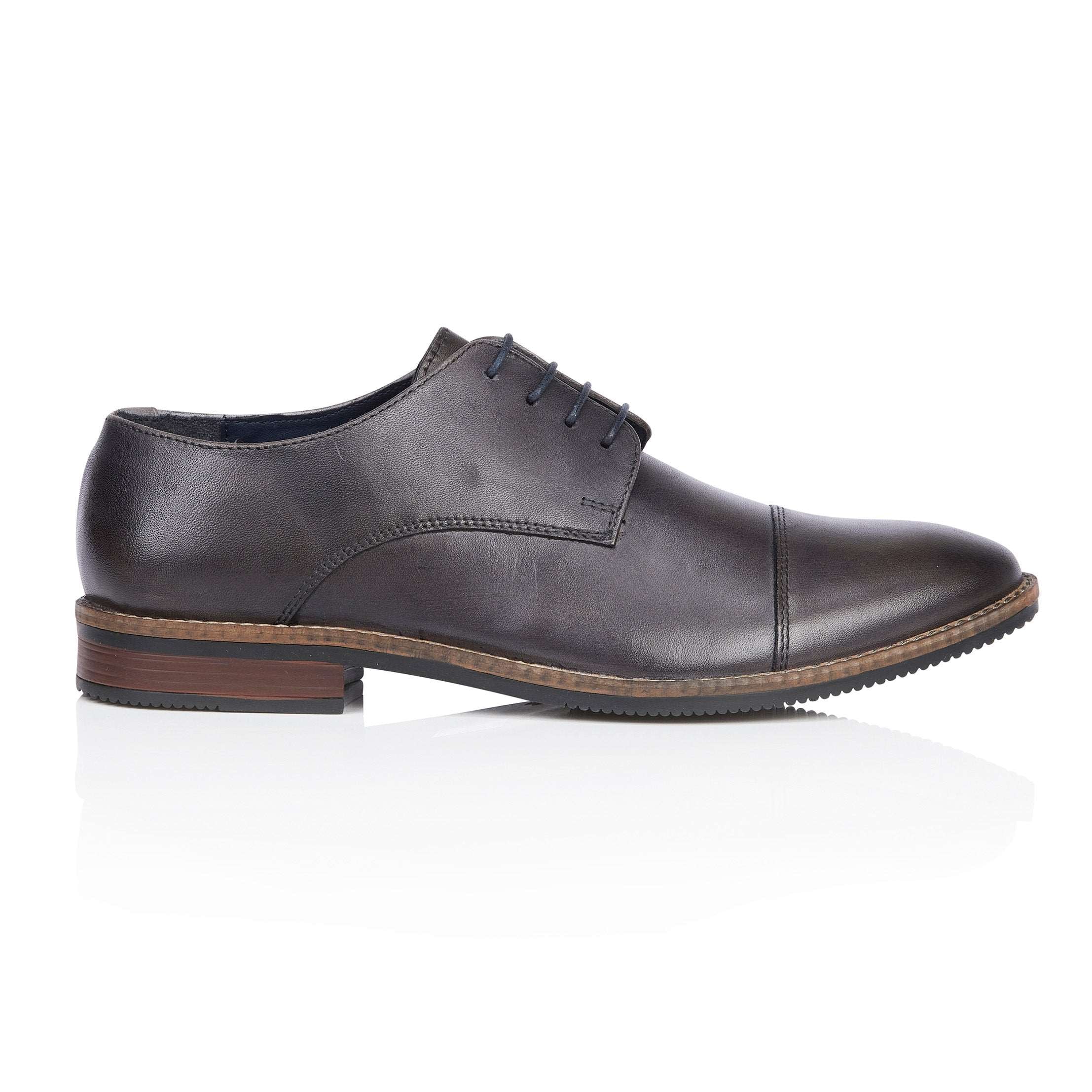Rufus Leather Toe Cap Derby Shoes - Grey Rufus Leather Toe Cap Derby Shoes - Grey