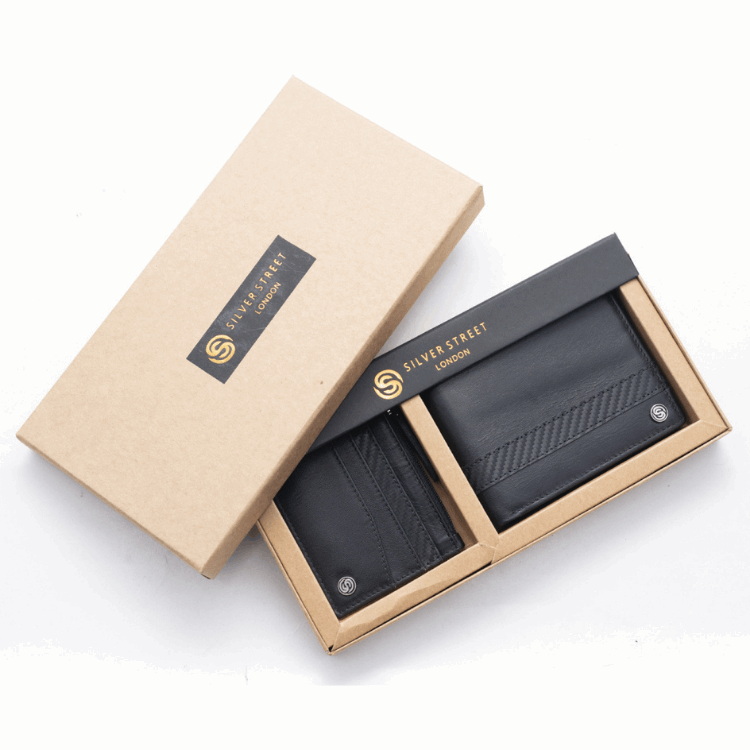 San Fran Leather Wallet & Cardholder Giftset - Black San Fran Leather Wallet & Cardholder Giftset - Black