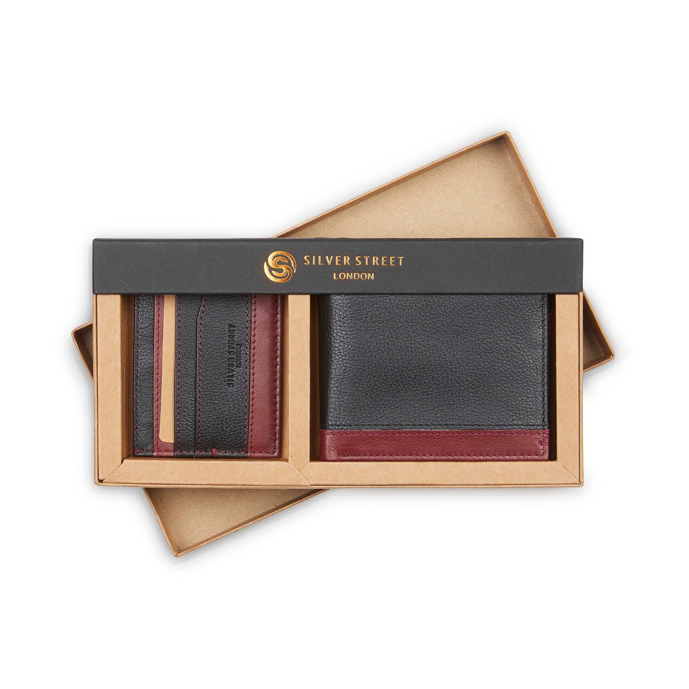 Turin Leather Wallet & Cardholder Giftset - Red Turin Leather Wallet & Cardholder Giftset - Red