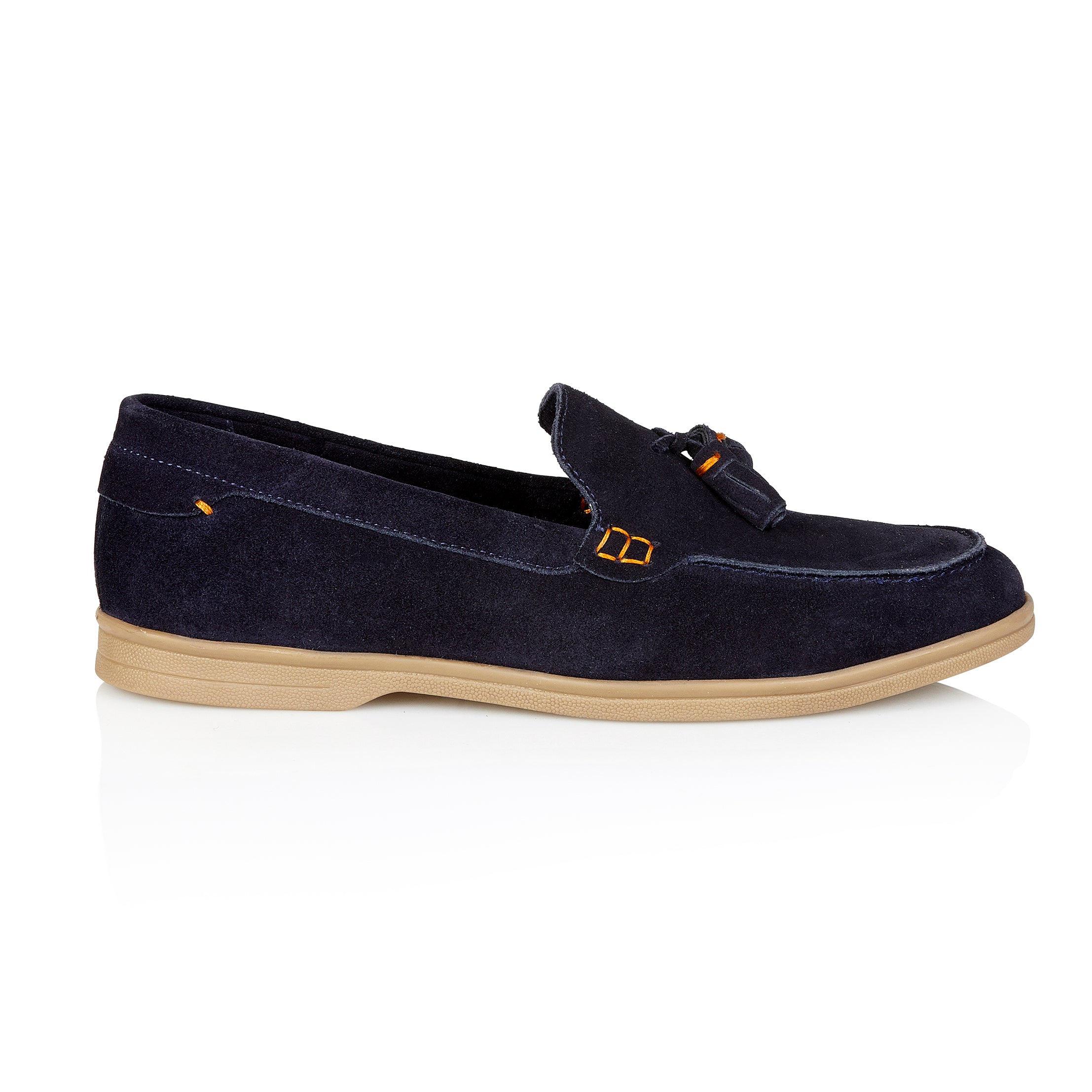 Wembley Suede Leather Tassel Loafers - Navy Wembley Suede Leather Tassel Loafers - Navy