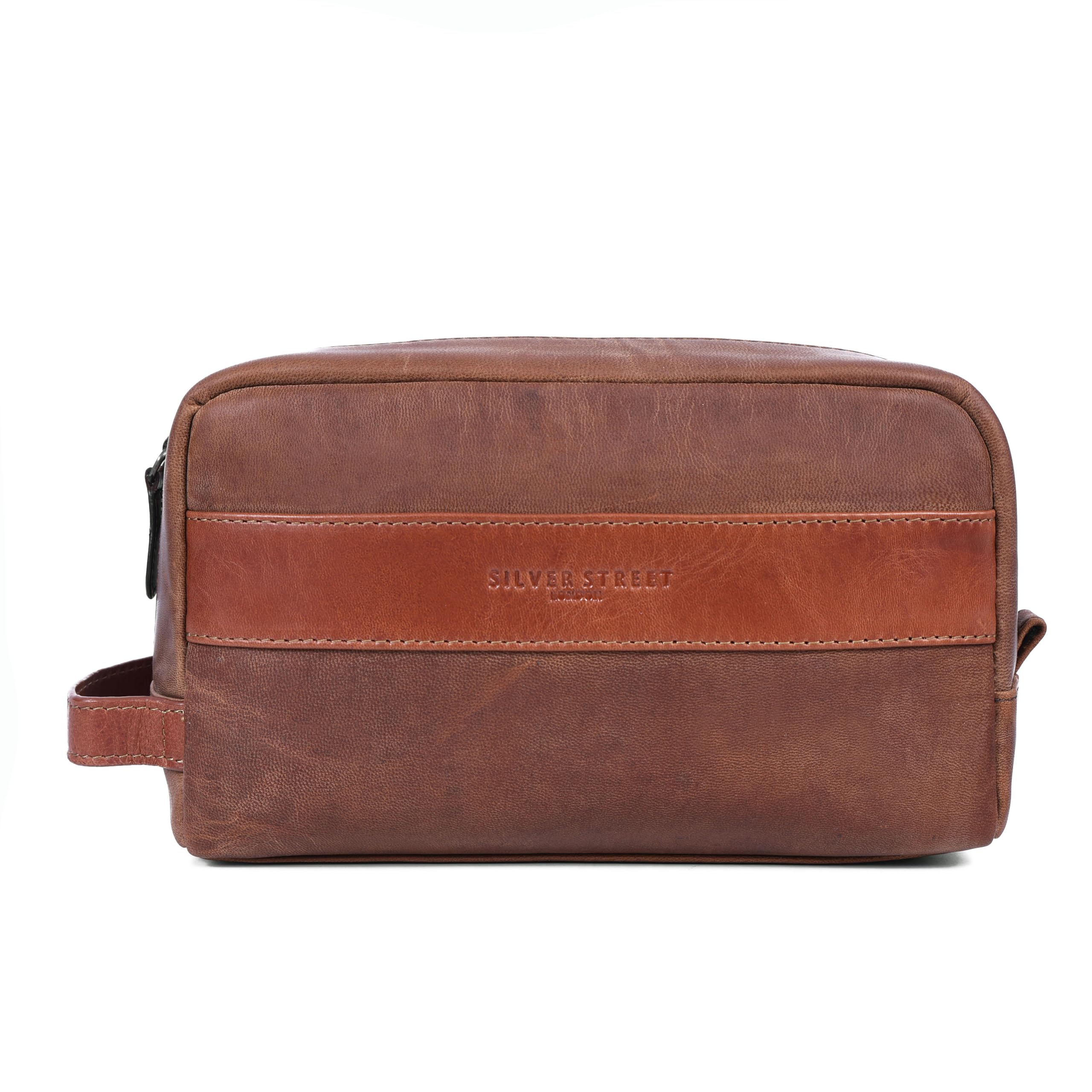 Walter Leather Washbags  - Tan Walter Leather Washbags  - Tan