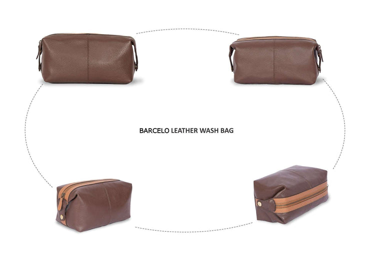 Barcelo Leather Wash bag
