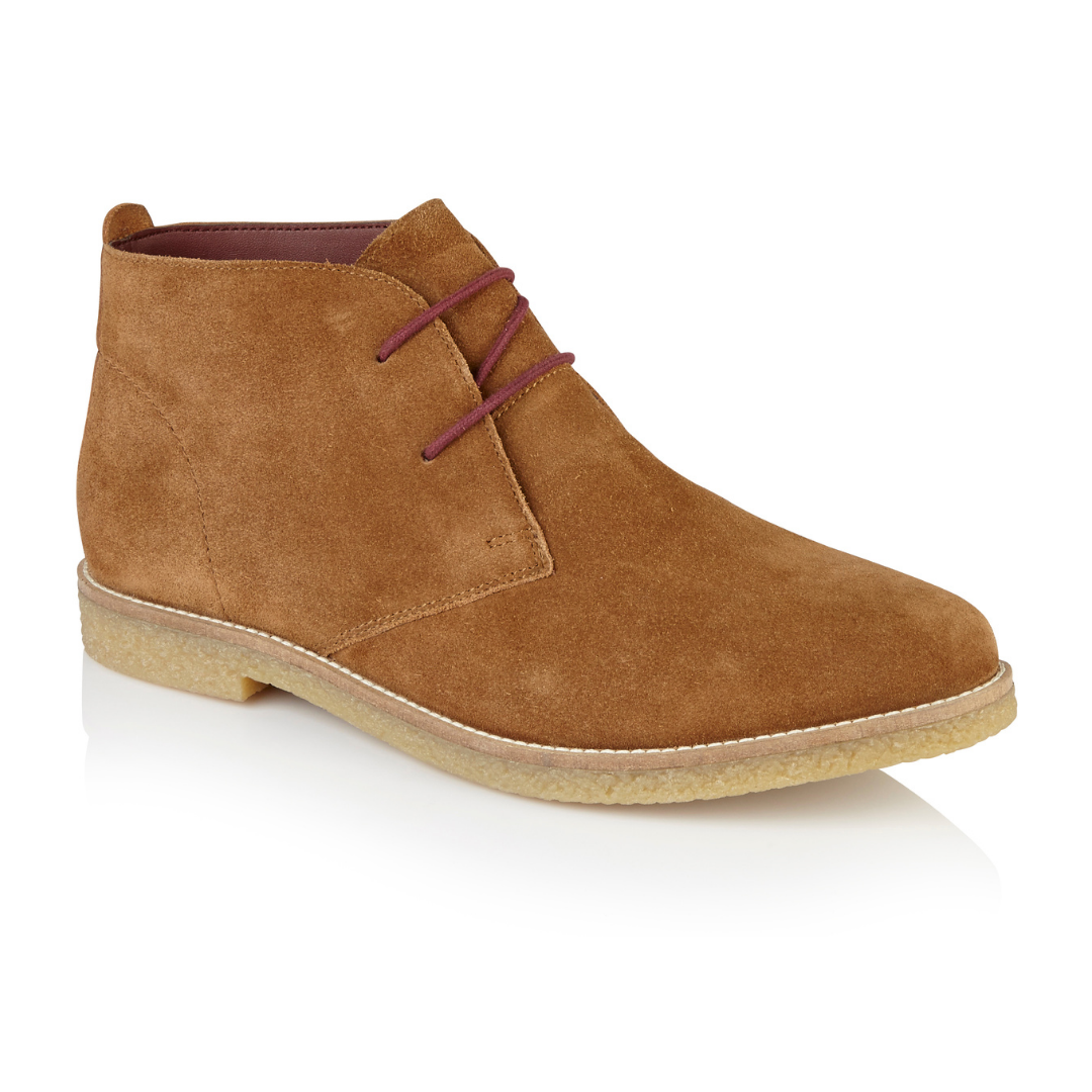 Barnaby Suede Leather Chukka Boots - Tan
