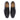 Top view of men’s black leather derby shoes featuring classic derby lace-up styling