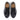 Front profile of men’s black derby shoes with lace-up formal styling