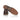 Durable sole detail of brown leather penny loafers for men