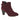Emma Suede Leather Heels - Burgundy