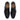 Front view of Malvern black leather monk shoes with classic formal styling