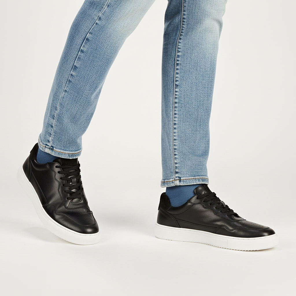 Spinney Leather Smart Casual Trainers - Black