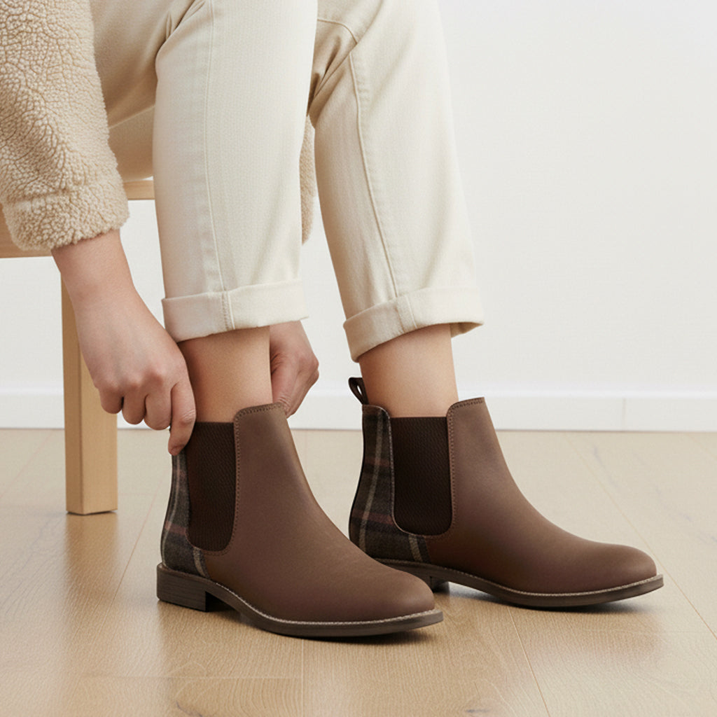 Jenny Leather Chelsea Boots - Waxy Brown