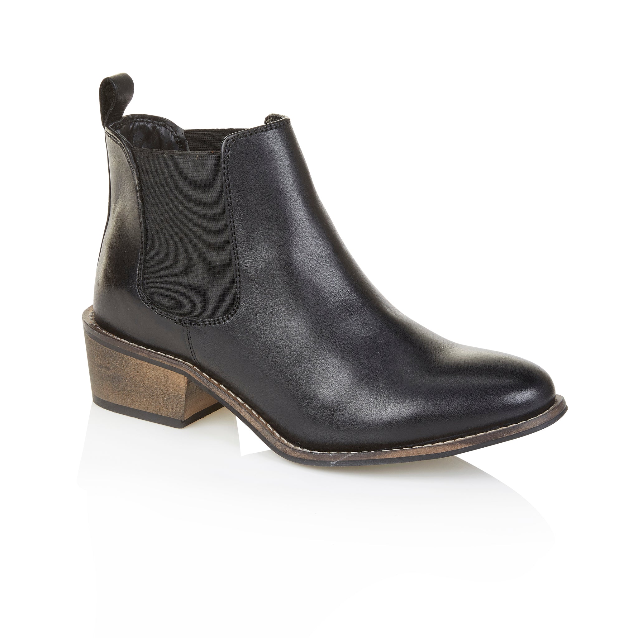 Layla Leather Chelsea Boots - Black