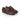 Front profile of brown leather double monk shoes designed for comfort and elegant styling