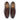 Close-up texture of premium brown leather derby shoes for men