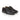 Close-up detail of premium black leather finish on Baden derby shoes