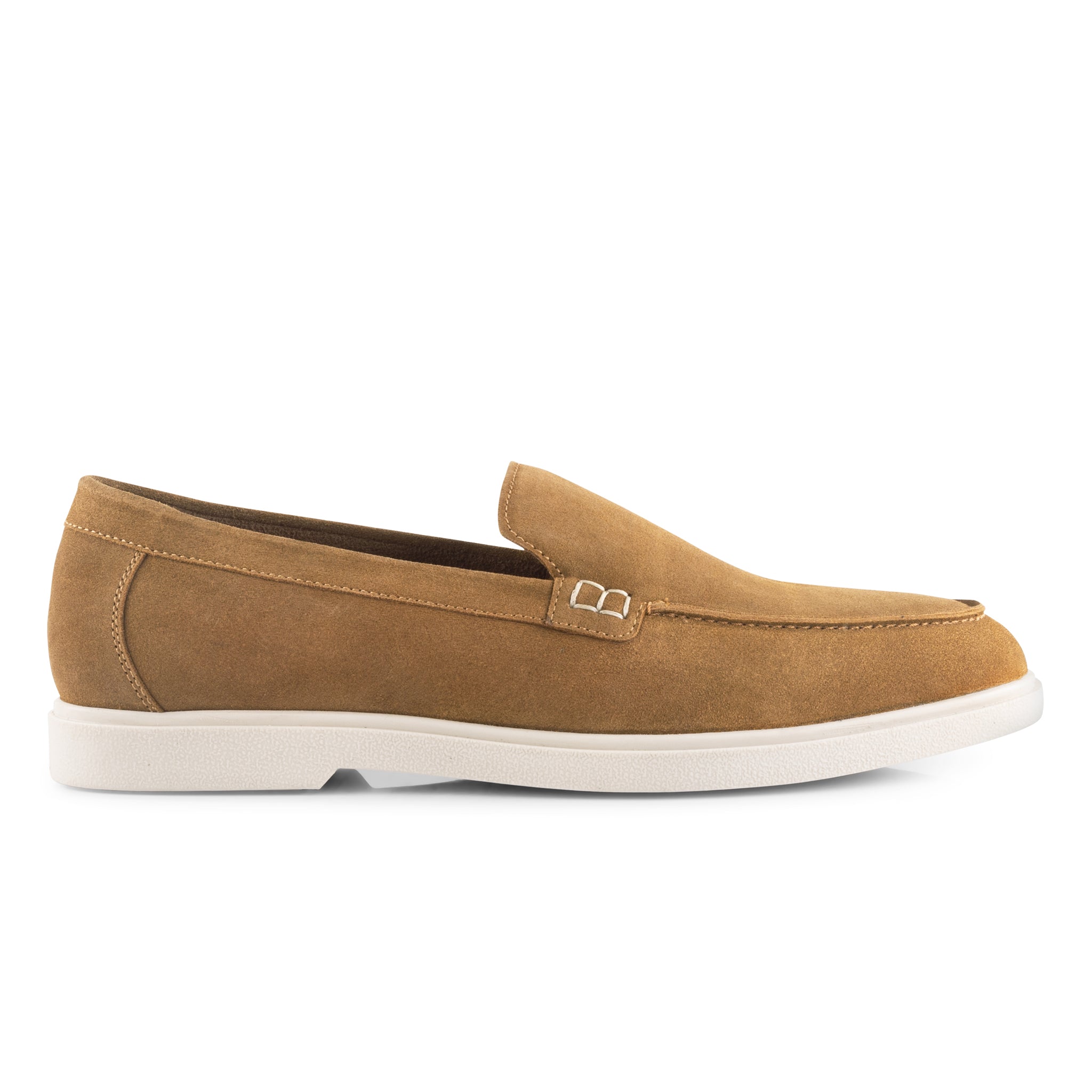 San Mauro Suede Leather Apron Loafers - Tan