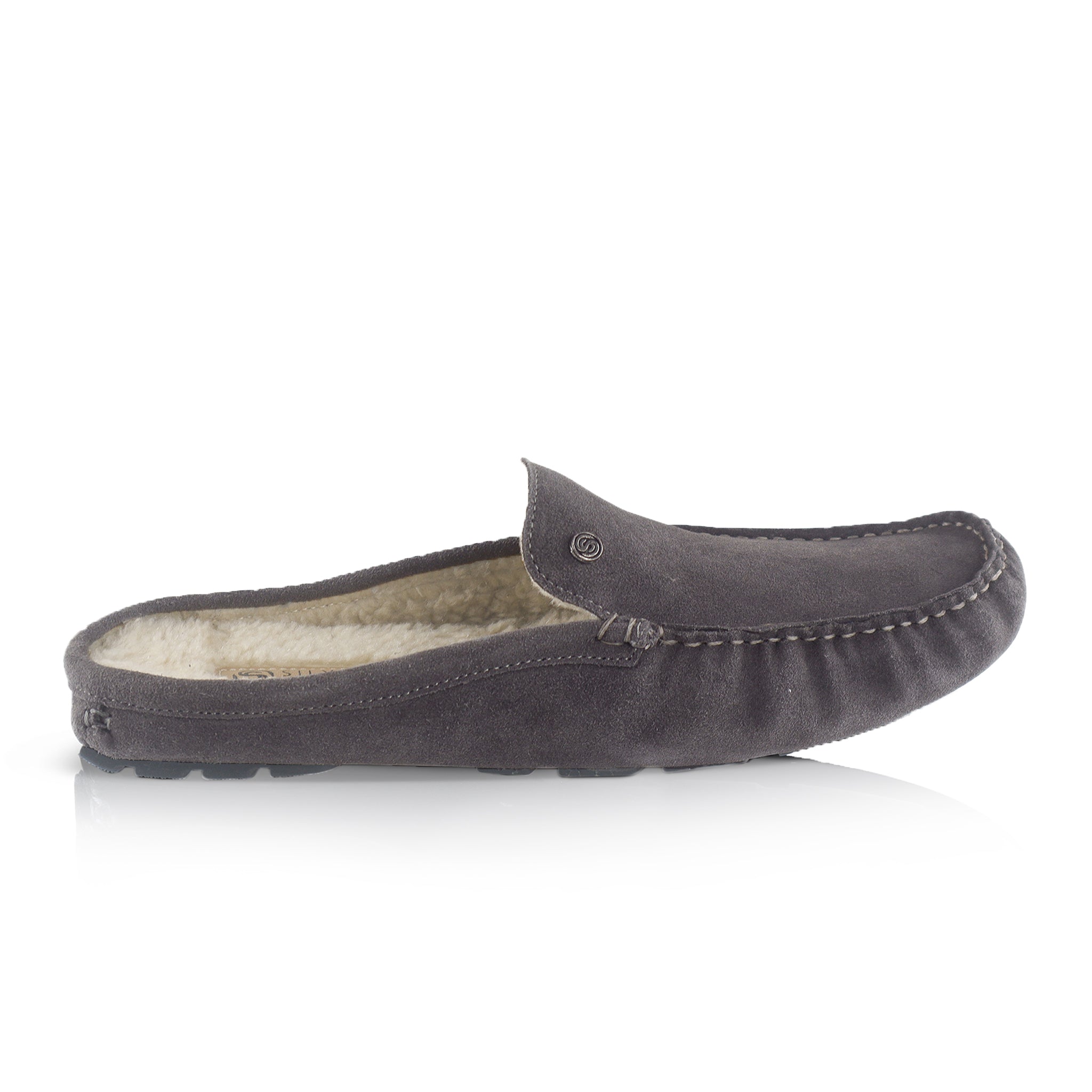 Walbrook Suede Leather Slippers - Grey