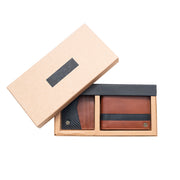 Breswell Leder-Geschenkset mit RFID-blockierendem Portemonnaie und Kartenetui